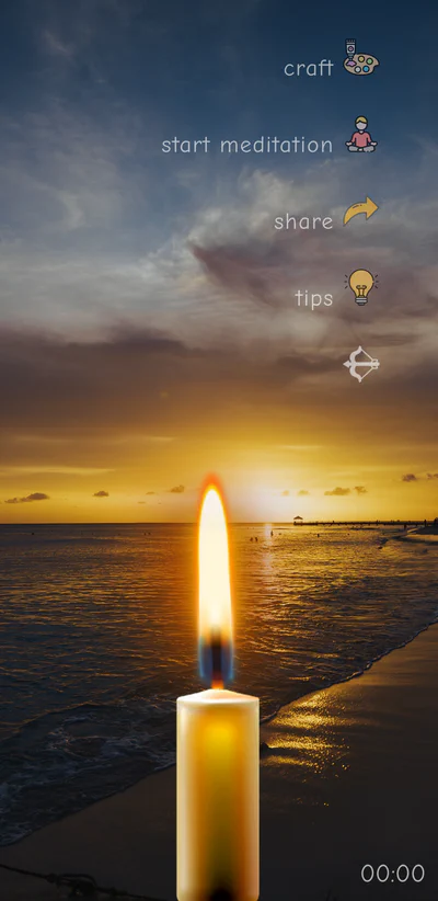 Customizable meditation app Virtual Tratak app screenshot