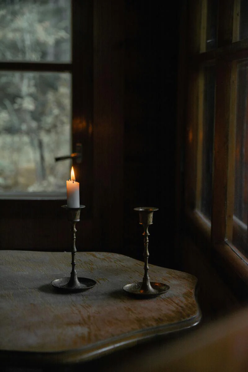 Flame gazing practice Candle flame meditation setup