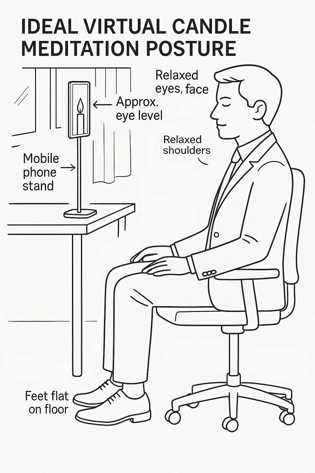 Virtual app candle meditation 2