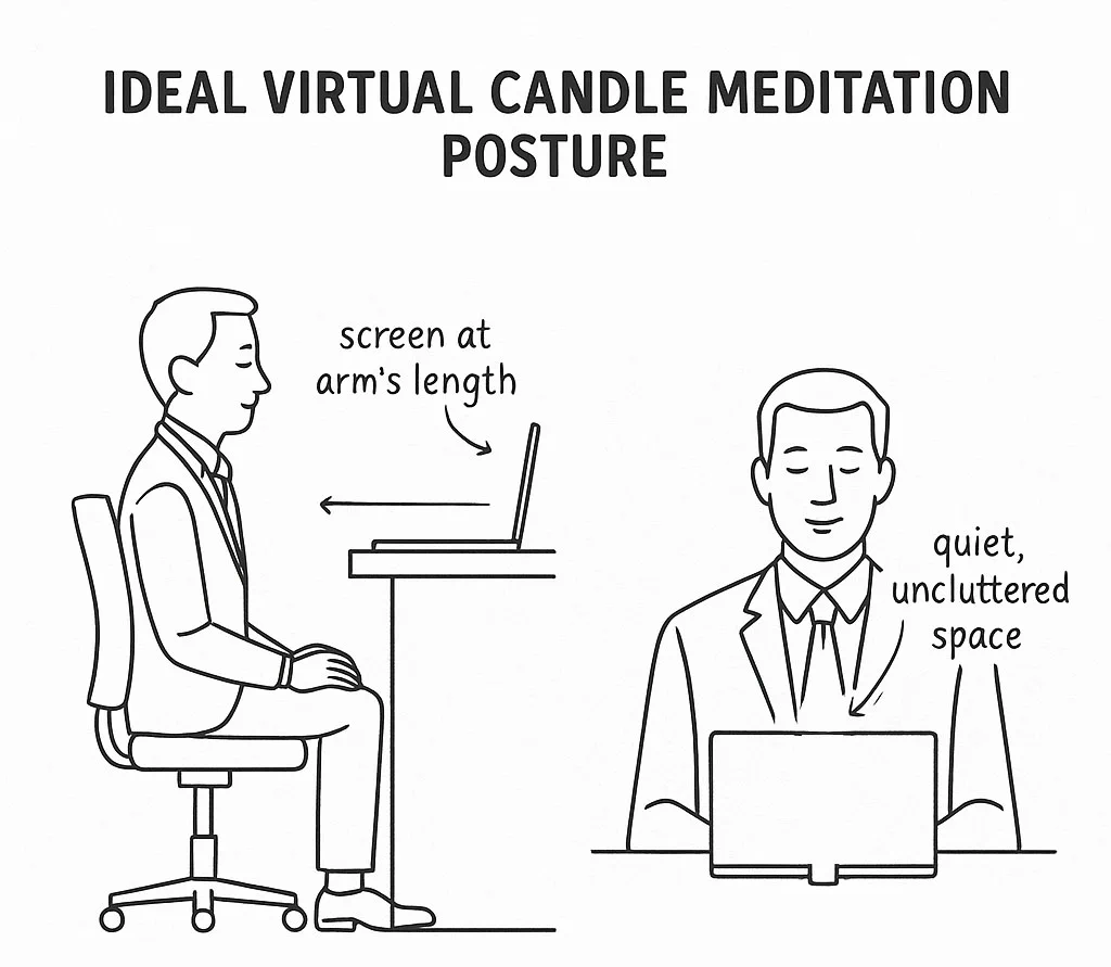Virtual app candle meditation 3